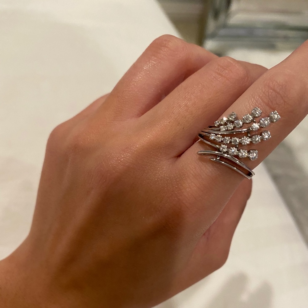 14k white gold ring diamonds